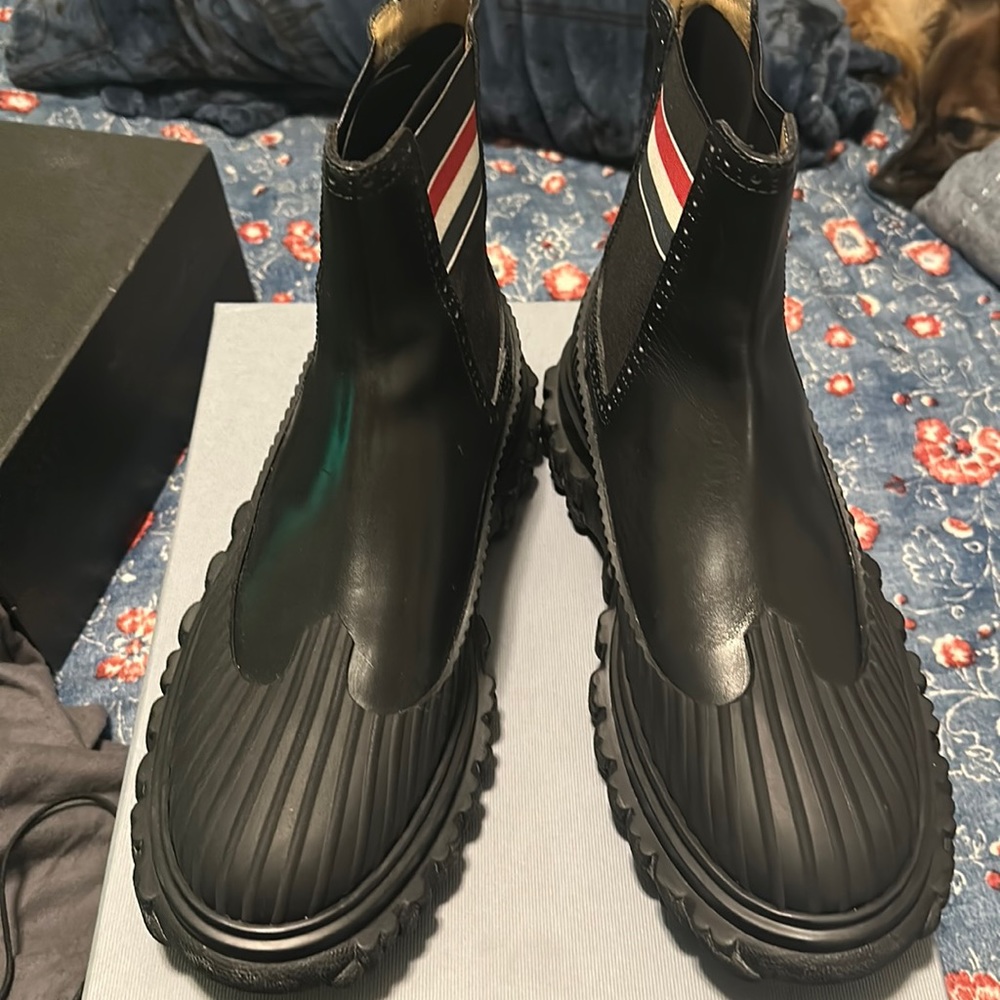 Men’s Thom Browne RWB Stripe Ankle Boots size 9.
